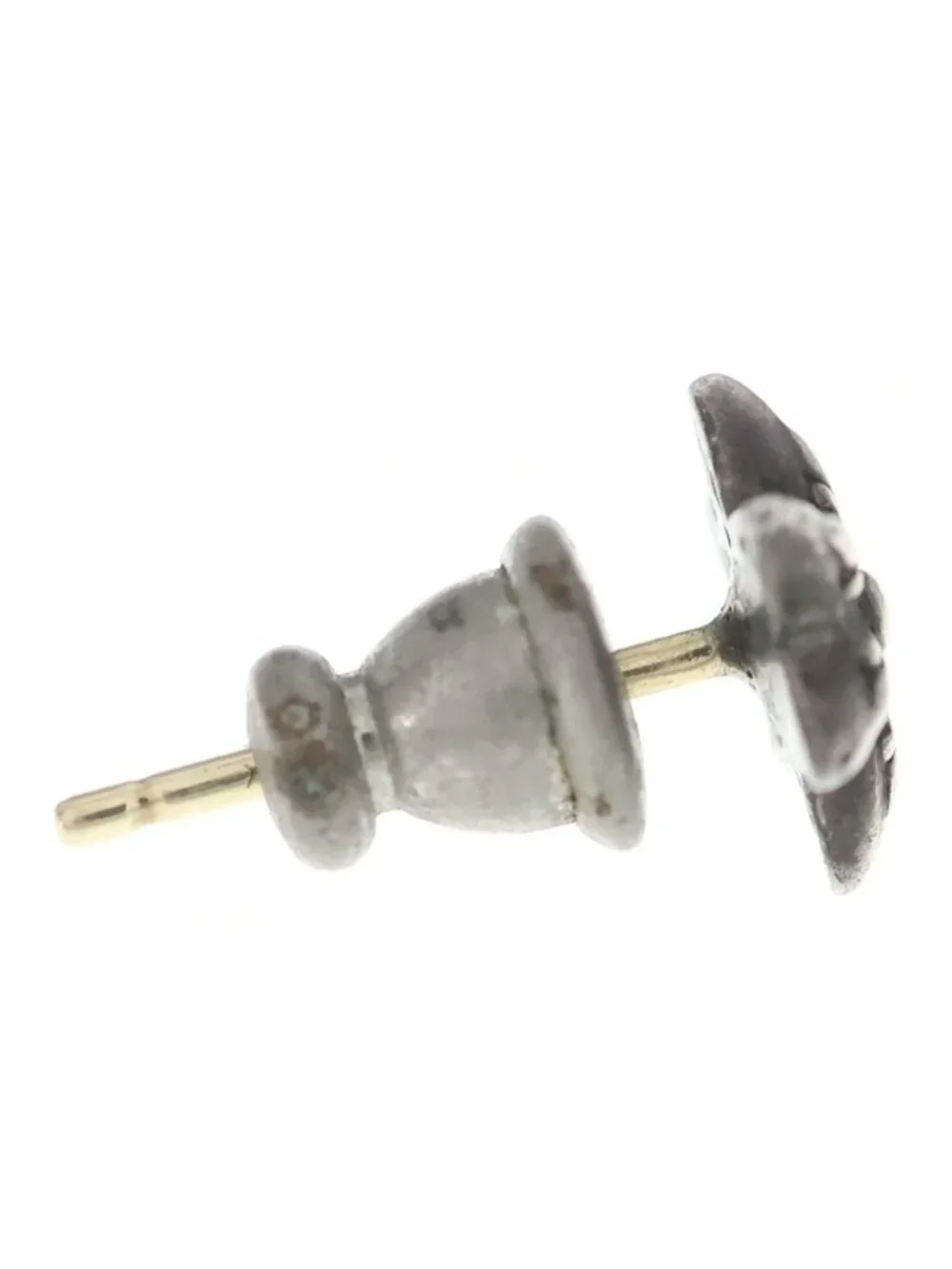 Chrome Hearts CO Star Stud Earrings Silver Back External
